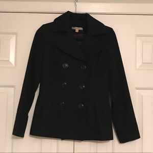 Macy’s Black Buttoned Pea Coat